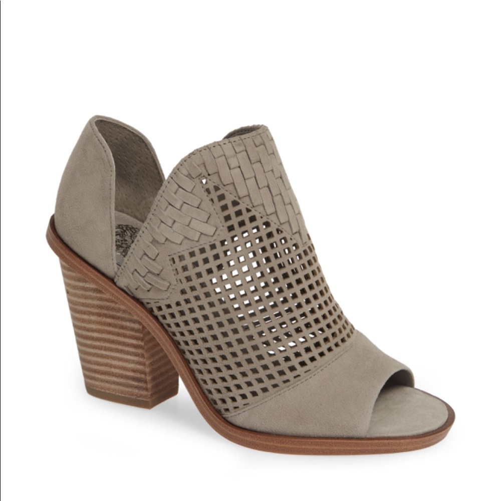 Vince Camuto perforated peep toe bootie